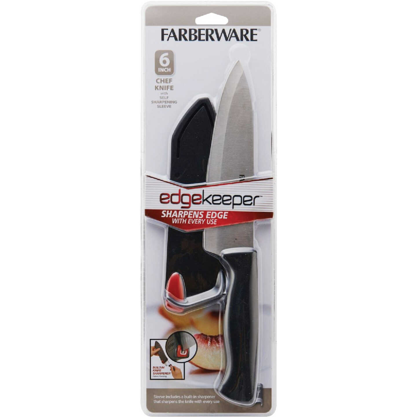 Farberware Edgekeeper Classic 6-inch Cleaver Knife with Black  Self-Sharpening Sleeve and Handle