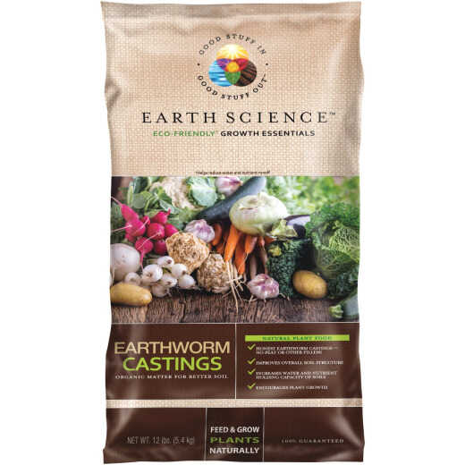 Earth Science 12 Lb. Earth Worm Castings Soil Conditioner